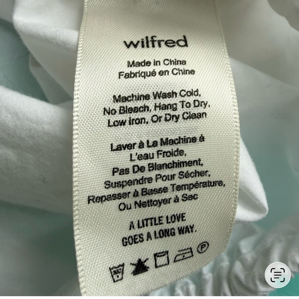 Wilfred Classic White Crop Cotton Top Size S Minimalist Capsule Everyday - Picture 8 of 11